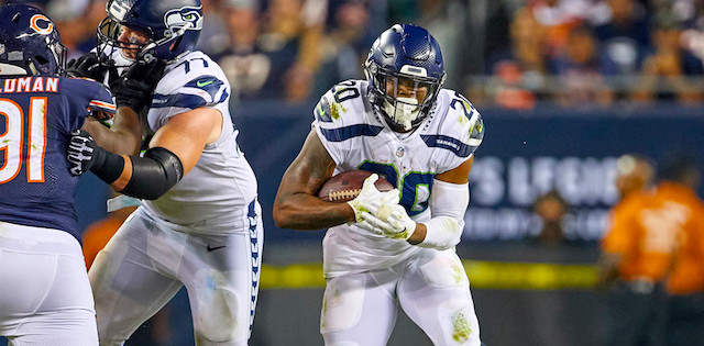 rashaad penny fantasy football rankings NFL DFS lineup picks