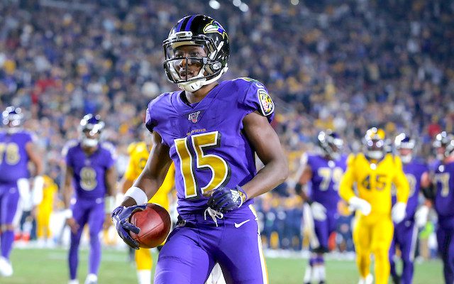 marquise brown fantasy football rankings NFL DFS lineup picks