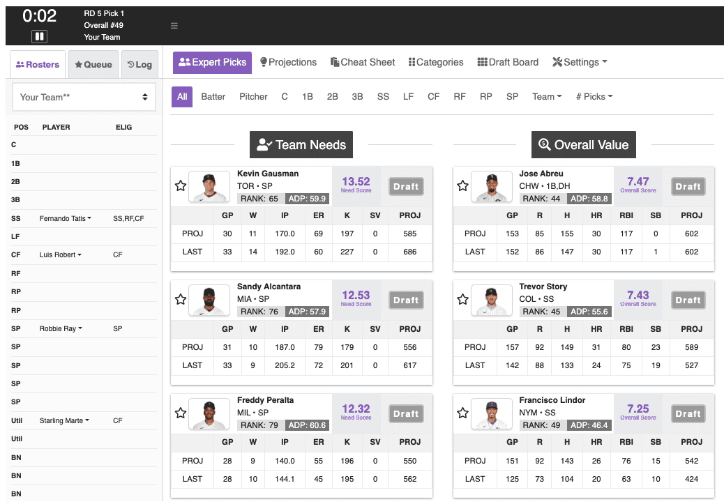 fantasy baseball mock draft simulator draft assistant