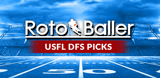 USFL DFS lineup picks draftkings daily fantasy football