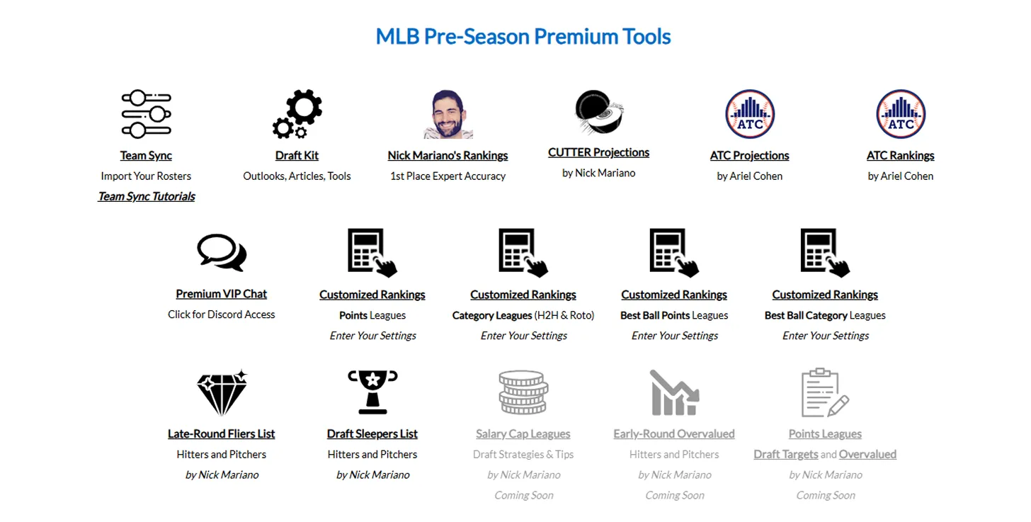 Premium tools page for the MPP season, showcasing advanced features and resources for enhanced user experience.